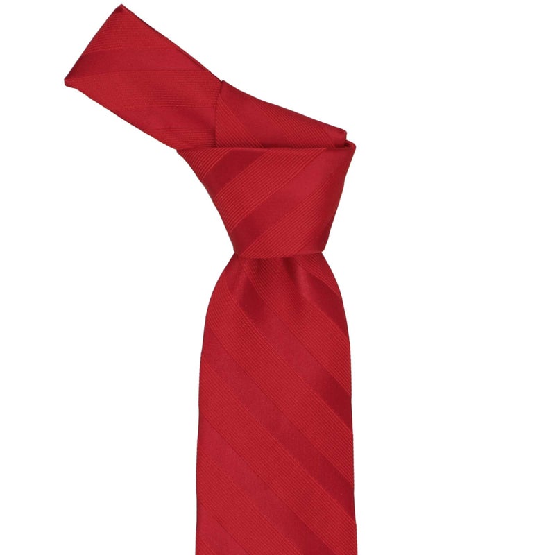 tiemart Striped Tie (Red Elite) - Image 2